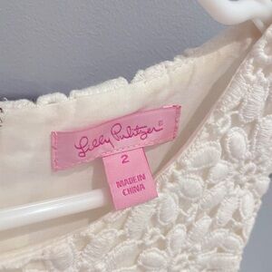 White cotton lace Lilly Pulitzer dress Size 2